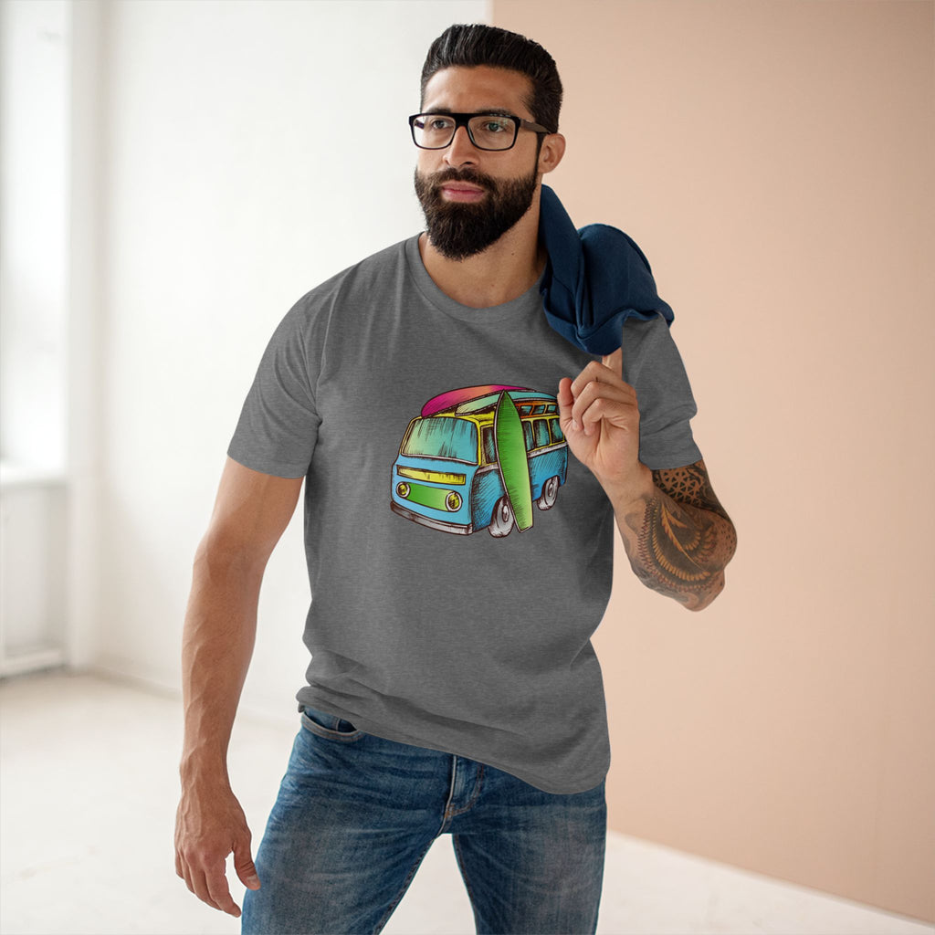 Surf Trip - Men's Staple Tee Athletic Heather Mens Premium T-Shirt Printed in AU and US Summer Surf