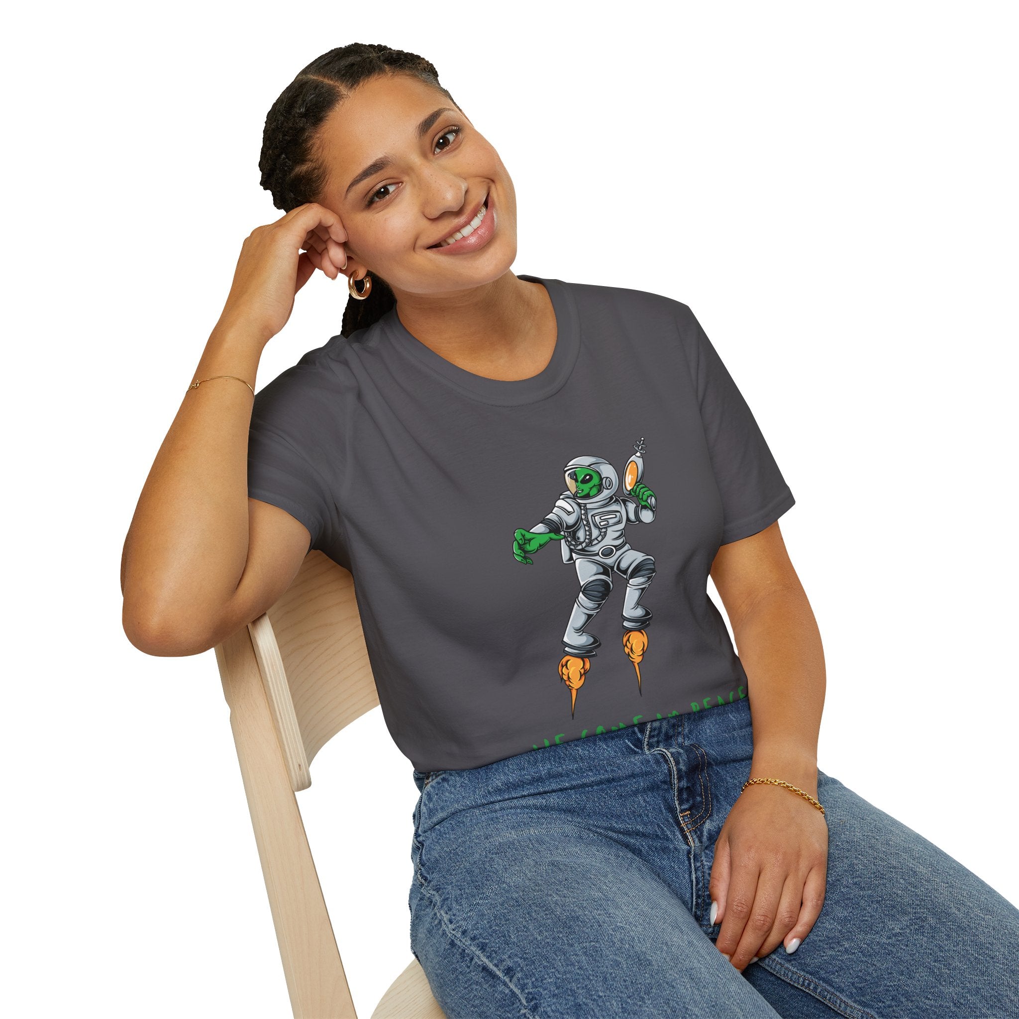 Alien, We Come In Peace - Unisex Softstyle T-Shirt