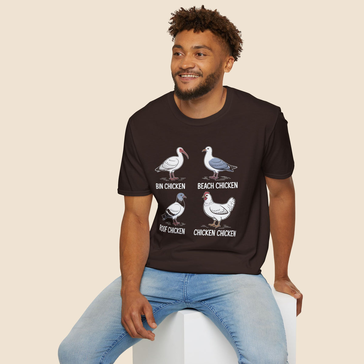 Bin Chicken Beach Chicken Chicken Types Unisex T-Shirt Unisex Adult T-shirt animal Birds Globally Fulfilled