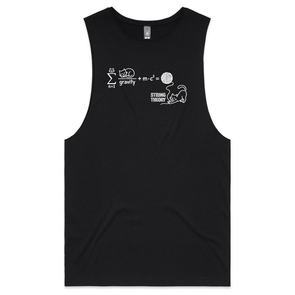 Cat String Theory Physics Men's AS Colour Tank Top Tee