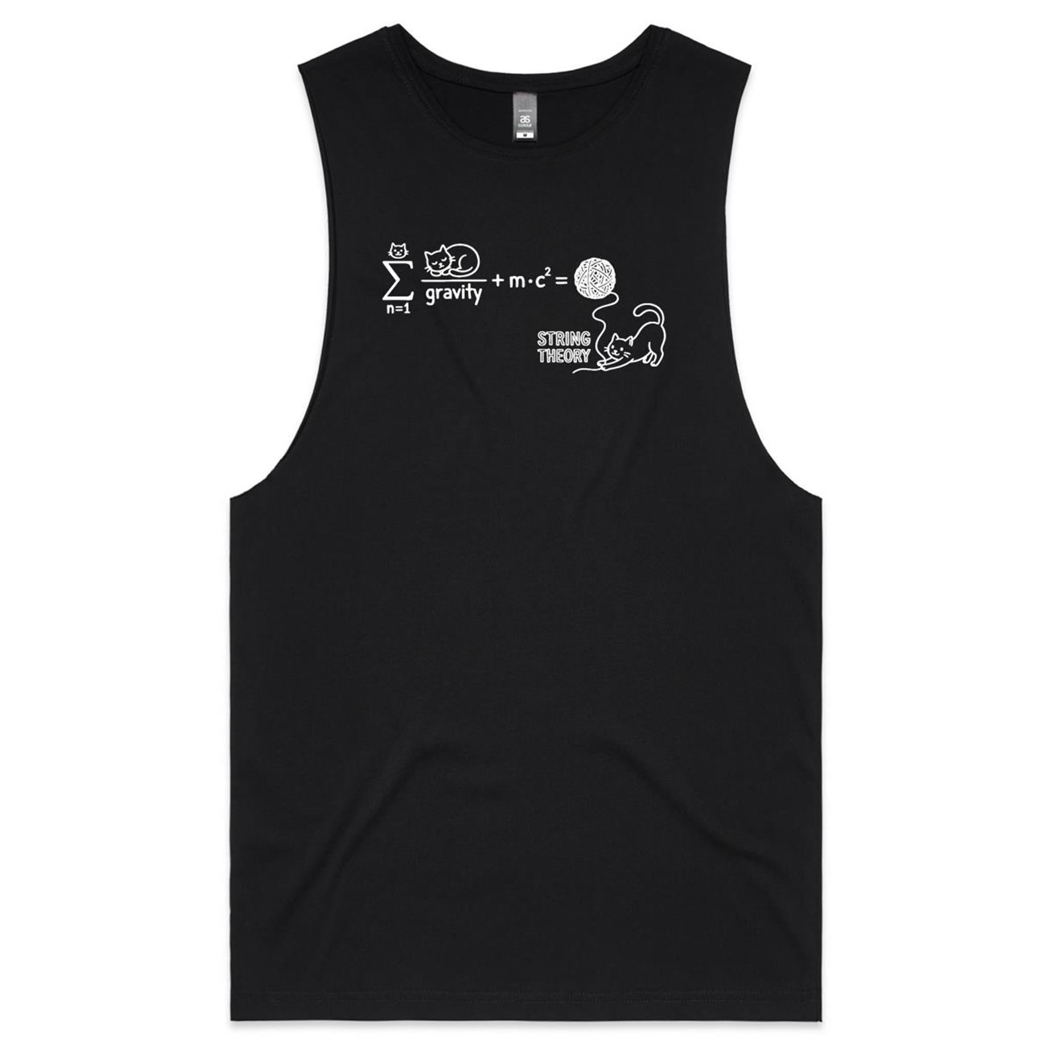 Cat String Theory Physics Men's AS Colour Tank Top Tee
