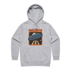 I Want To Believe, UFO - Womens Hoodie Grey Marle Womens Hoodie Printed In Australia Sci Fi