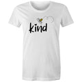 Bee Kind - Womens T-shirt White Womens T-shirt Kindness Printed In Australia
