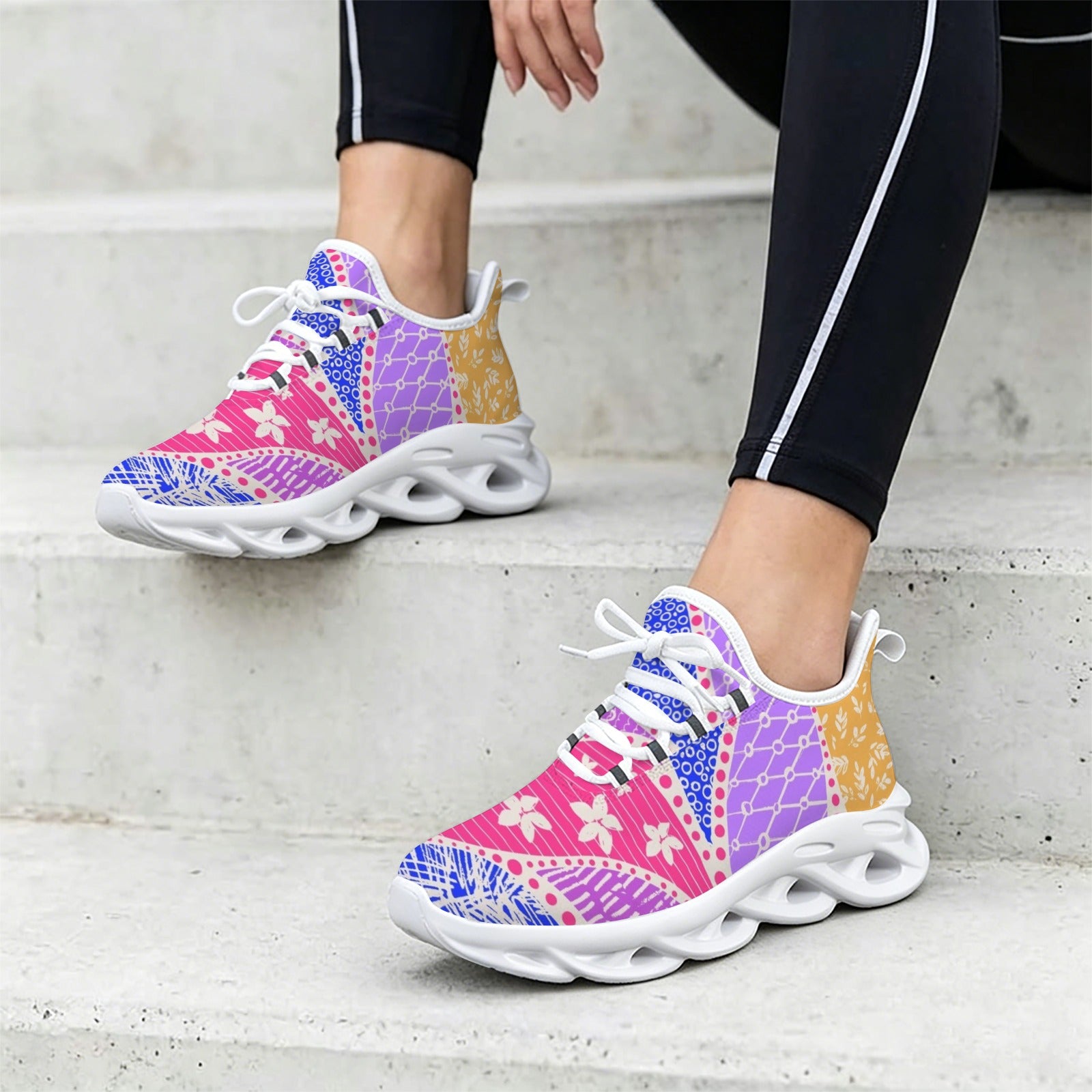 Pink Swirl Women's Twisted Sole Sneakers