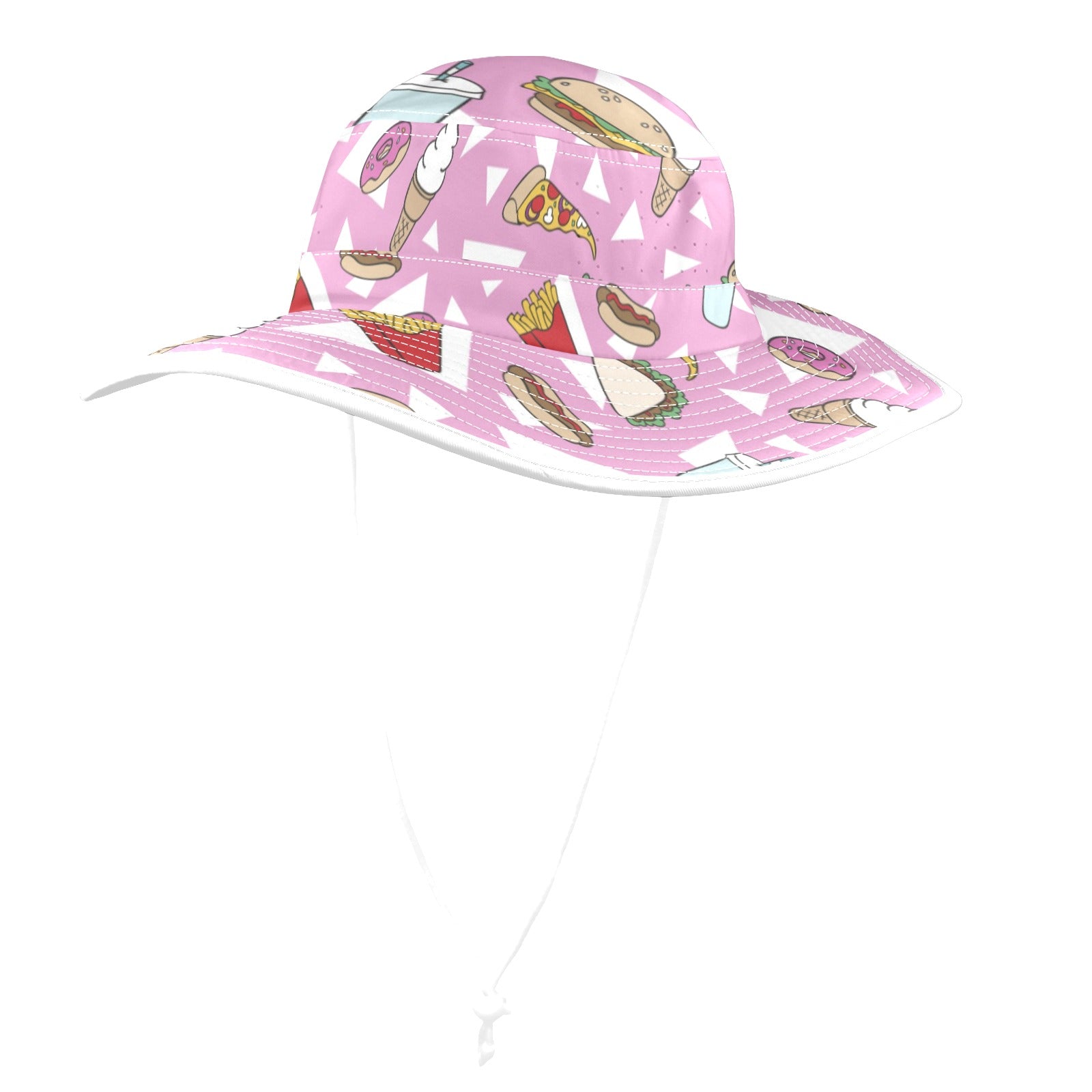 Fast Food - Wide Brim Bucket Hat Wide Brim Bucket Hat Food Printed Offshore