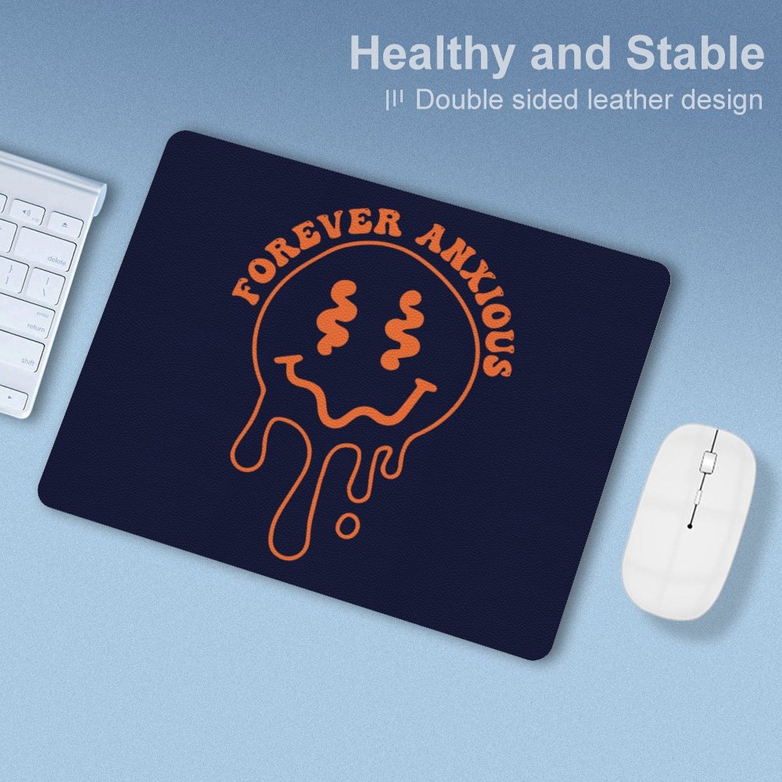 Forever Anxious Leather Mouse Pad Leather Mouse Pad Printed Offshore