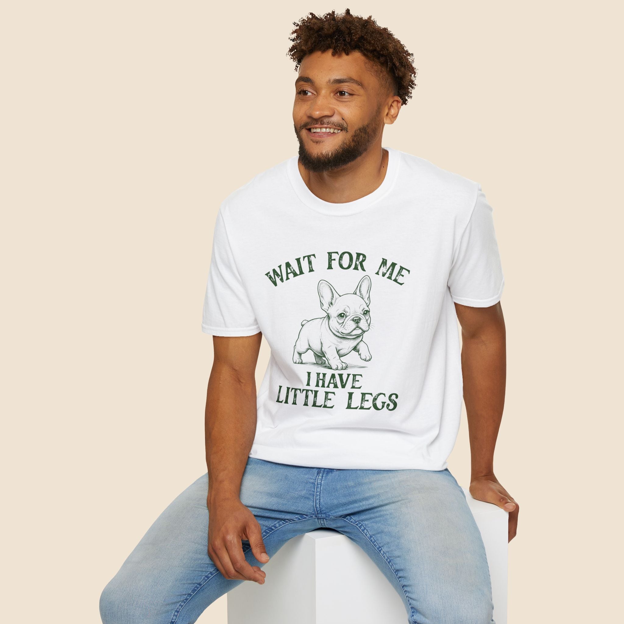 Wait For Me French Bulldog Unisex T-Shirt Unisex Adult T-shirt animal Globally Fulfilled