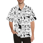 Black And White Dogs - Mens Hawaiian Shirt