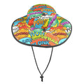 Comic Book 2 Wide Brim Bucket Hat Wide Brim Bucket Hat comic Printed Offshore