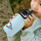 Winter Penguins 12oz Kids Water Bottle with Straw Lid