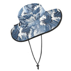 Japanese Waves Wide Brim Bucket Hat Wide Brim Bucket Hat Ocean Printed Offshore