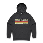 Music Teacher, Limited Edition - Mens Hoodie Asphalt Marle Mens Hoodie Music Printed In Australia Teacher