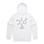Caffeine Molecule - Mens Hoodie White Mens Hoodie Coffee Printed In Australia Science