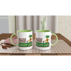 Personalise - Slow Down And Enjoy Life - White 11oz Ceramic Mug Personalised Mug customise Globally Fulfilled personalise Retro