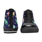 Dinosaurs - Kids High Top Canvas Shoes