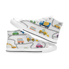 On The Road - Kids High Top Canvas Shoes