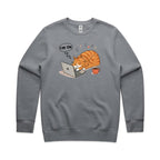 I'm Ok, Cat Laptop - AS Colour Stencil Crew Sweatshirt Gravel Sweatshirt animal Printed In Australia Tech