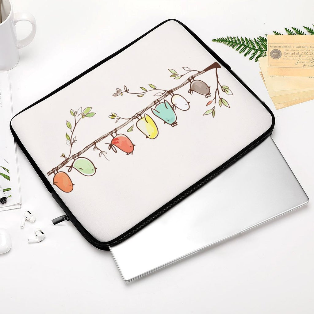 Birds On A Branch Laptop Sleeve (Multiple Sizes) Laptop Sleeve animal Birds Printed Offshore