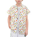Super Dog Senior Kids Hawaiian Shirt Senior Kids Hawaiian Shirt 8-15 animal comic Printed Offshore