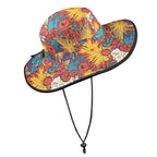 Comic Book Explosions Wide Brim Bucket Hat Wide Brim Bucket Hat comic Printed Offshore