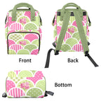 Floral Tabs - Multi-Function Backpack, Nappy / Diaper Bag