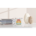 Personalised Dad, The Man Who Has Everything Except A Full Head Of Hair White 12oz Enamel Mug Personalised Enamel Mug Dad Globally Fulfilled