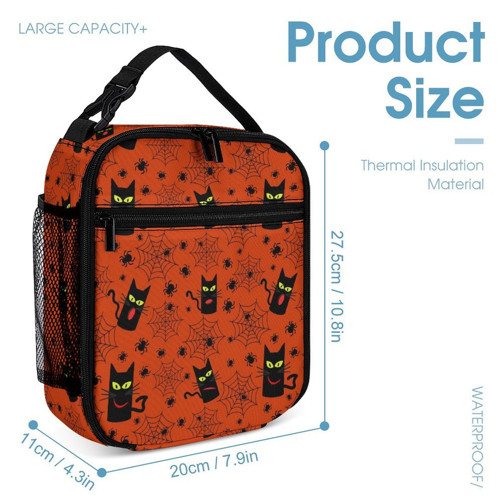Halloween Black Cats Backpack, Lunch Bag & Pencil Case Set