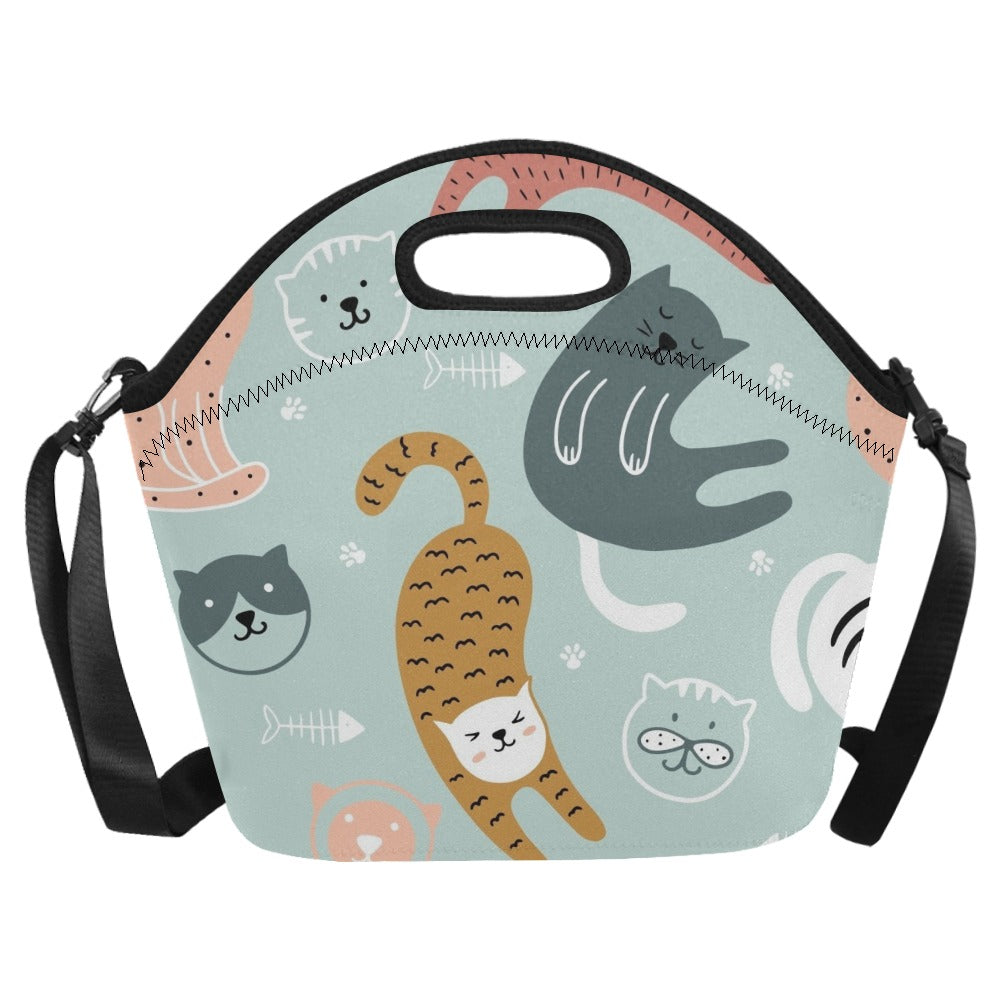 Cat Stretch - Neoprene Lunch Bag Neoprene Lunch Bag Printed Offshore