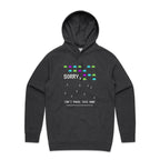 Sorry, Can't Pause This Game - Mens Hoodie Asphalt Marle Mens Hoodie Games Printed In Australia