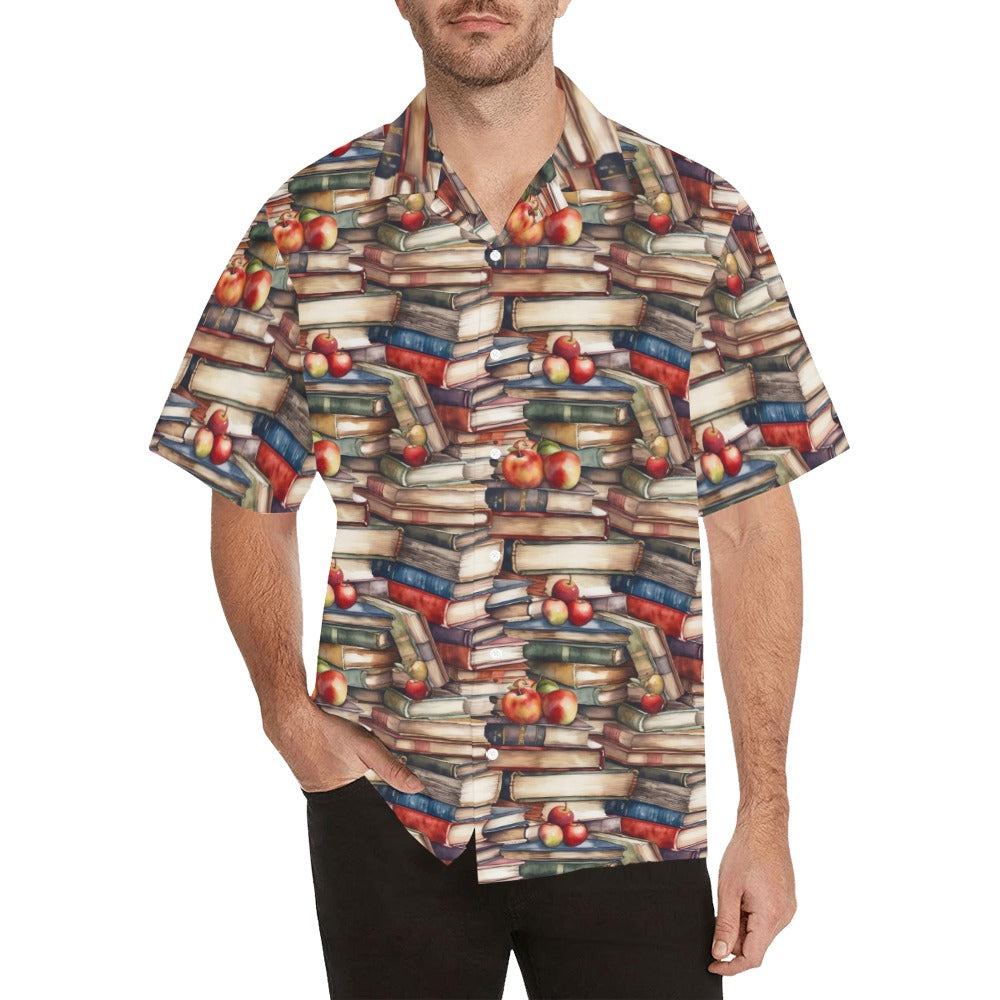 Watercolour Books - Mens Hawaiian Shirt