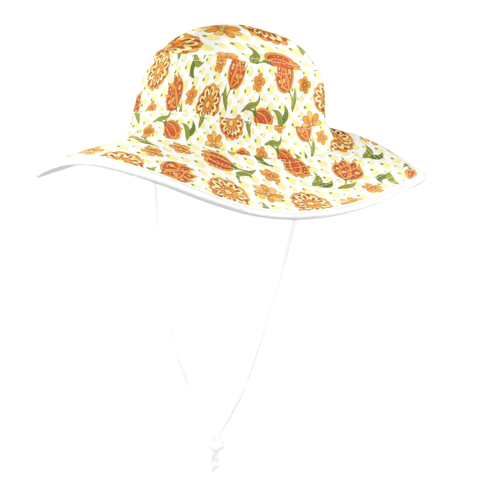 Graphic Floral Wide Brim Bucket Hat Wide Brim Bucket Hat Plants Printed Offshore