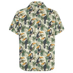 Toucan Jungle Women's Collared Pocketless Short Sleeve Shirt