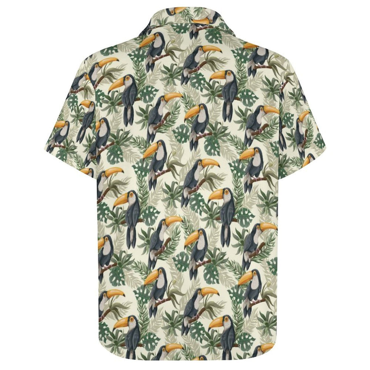 Toucan Jungle Women's Collared Pocketless Short Sleeve Shirt