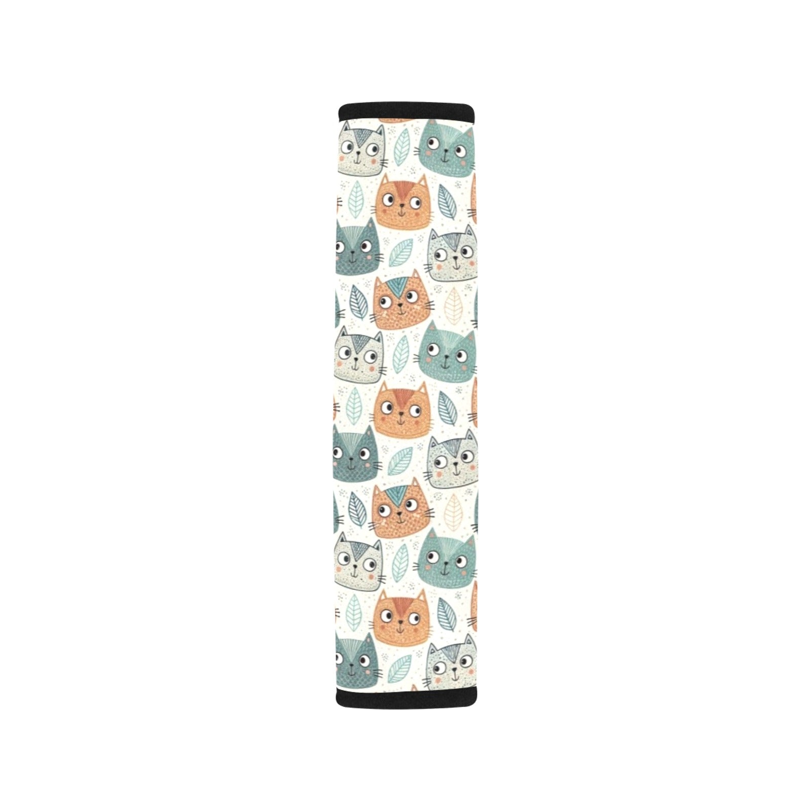 Cute Cat Faces Car Seat Belt Cover 7''x10'' (Pack of 2) Car Seat Belt Cover 7x10 (Pack of 2) animal Printed Offshore