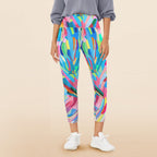 Brushstrokes - Women's High Waist Pockets Yoga Leggings