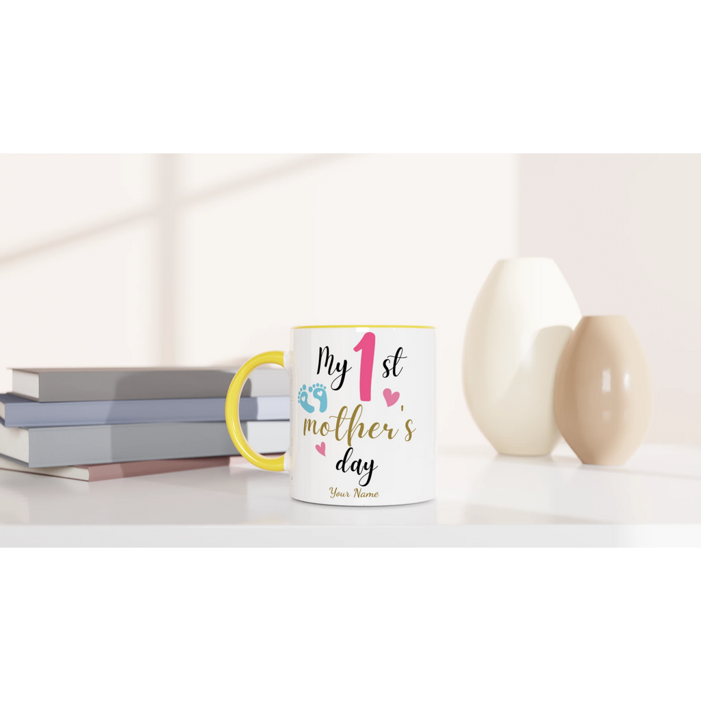 Personalised - My First Mother's Day - 11oz Ceramic Mug Personalised 11oz Mug customise Globally Fulfilled Mum personalise