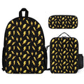 Yellow Lightning Three Piece Backpack Set white One size Three Piece Backpack Set Printed Offshore