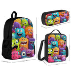 Crazy Monsters - Three Piece Backpack Set