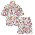 Australian Flowers Women's Windbreaker Short Set Women's Windbreaker Short Set Plants Printed Offshore