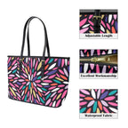 Colour Burst - Leather Tote Bag-Large