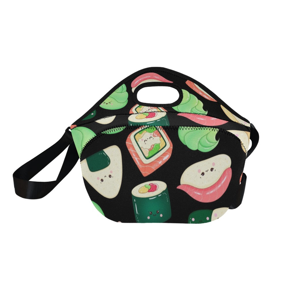 Happy Sushi - Neoprene Lunch Bag Neoprene Lunch Bag Printed Offshore