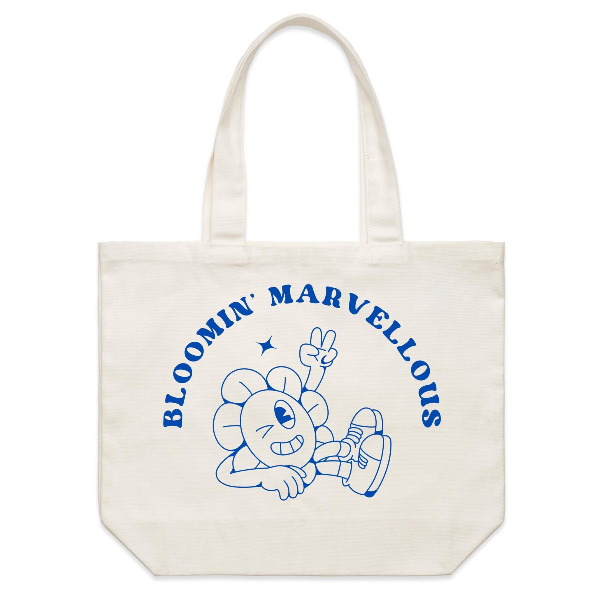 Bloomin' Marvellous - Shoulder Canvas Tote Bag Default Title Large Tote Bag Positivity Printed In Australia
