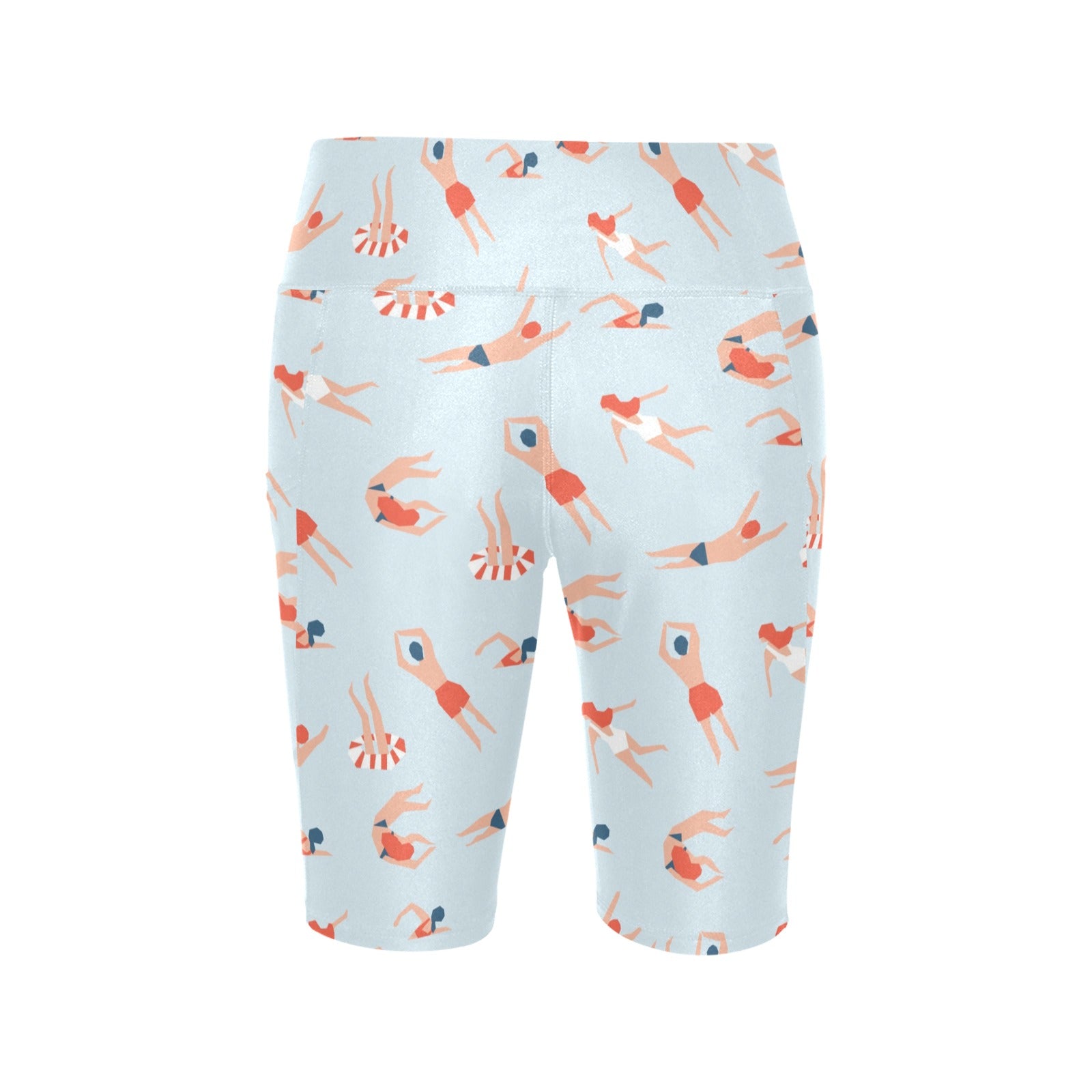 Summer Swim Women's Bike Shorts With Side Pockets Women's Bike Shorts Printed Offshore Summer