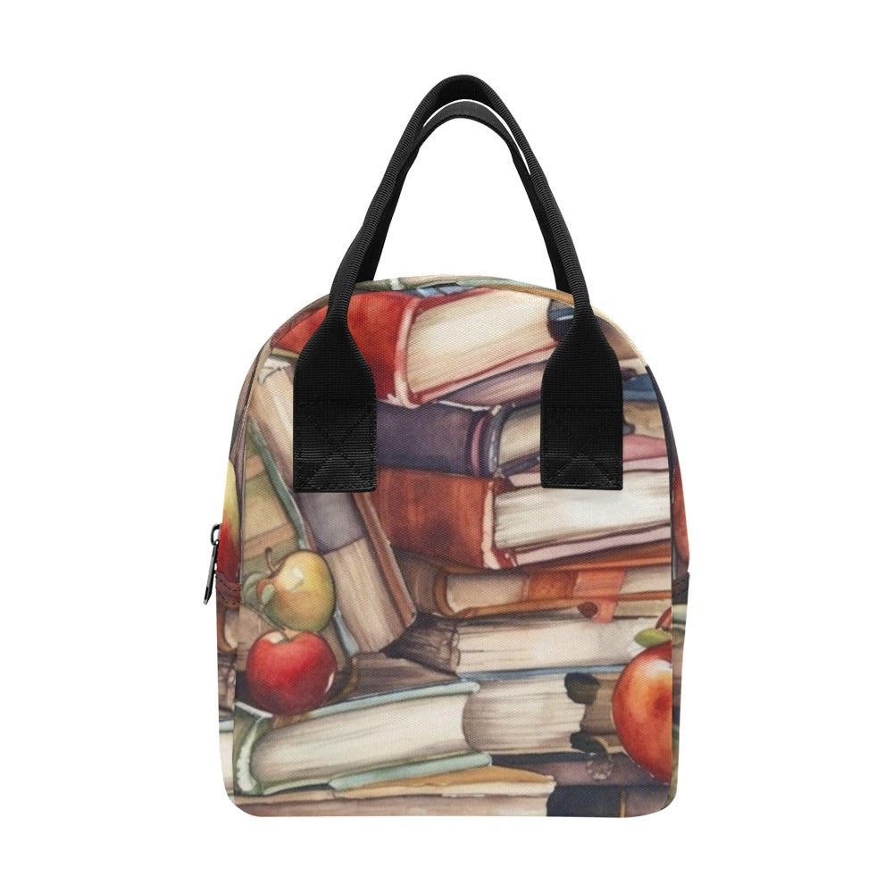 Watercolour Books - Zipper Lunch Bag One Size Zipper Lunch Bag Printed Offshore