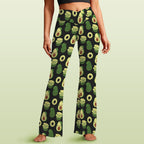 Cute Avocados High Waist Crossover Tummy Control Flare Leggings 5XL High Waist Flare Leggings Food Printed Offshore