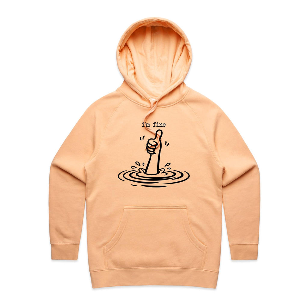 I'm Fine Drowning Thumbs Up Women's AS Colour Hoodie