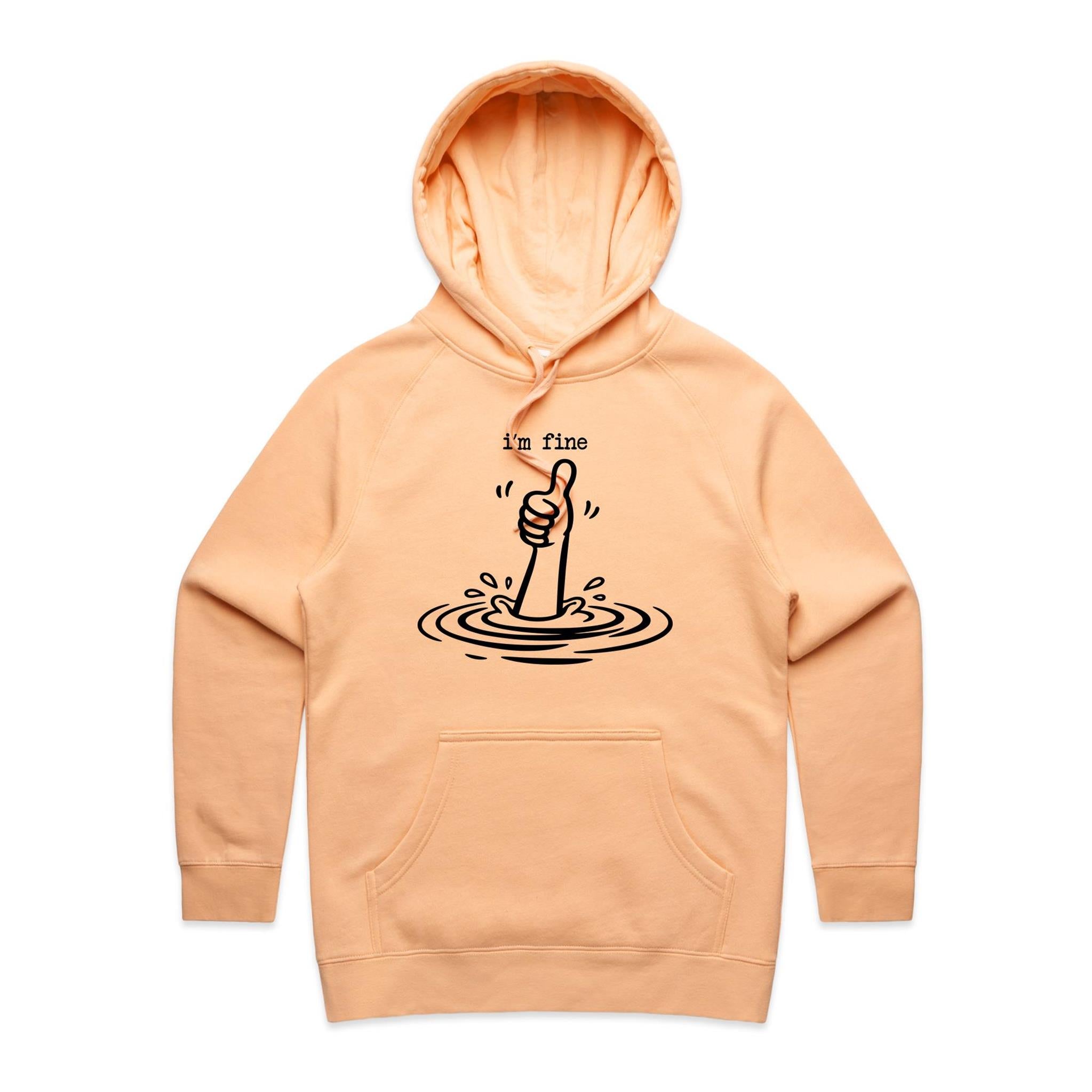 I'm Fine Drowning Thumbs Up Women's AS Colour Hoodie