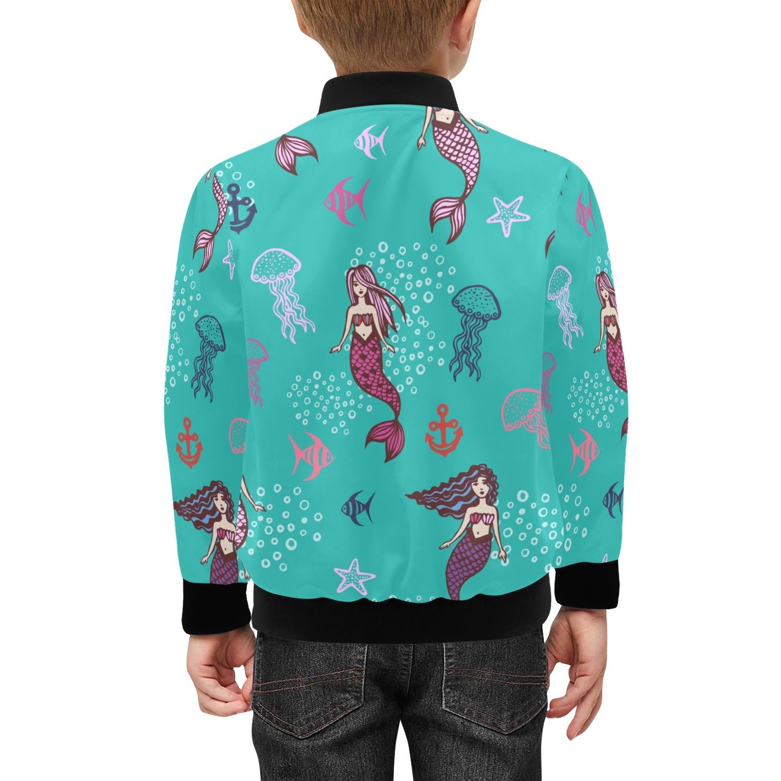 Mermaids Kids Bomber Jacket Kids Bomber Jacket Ocean Printed Offshore