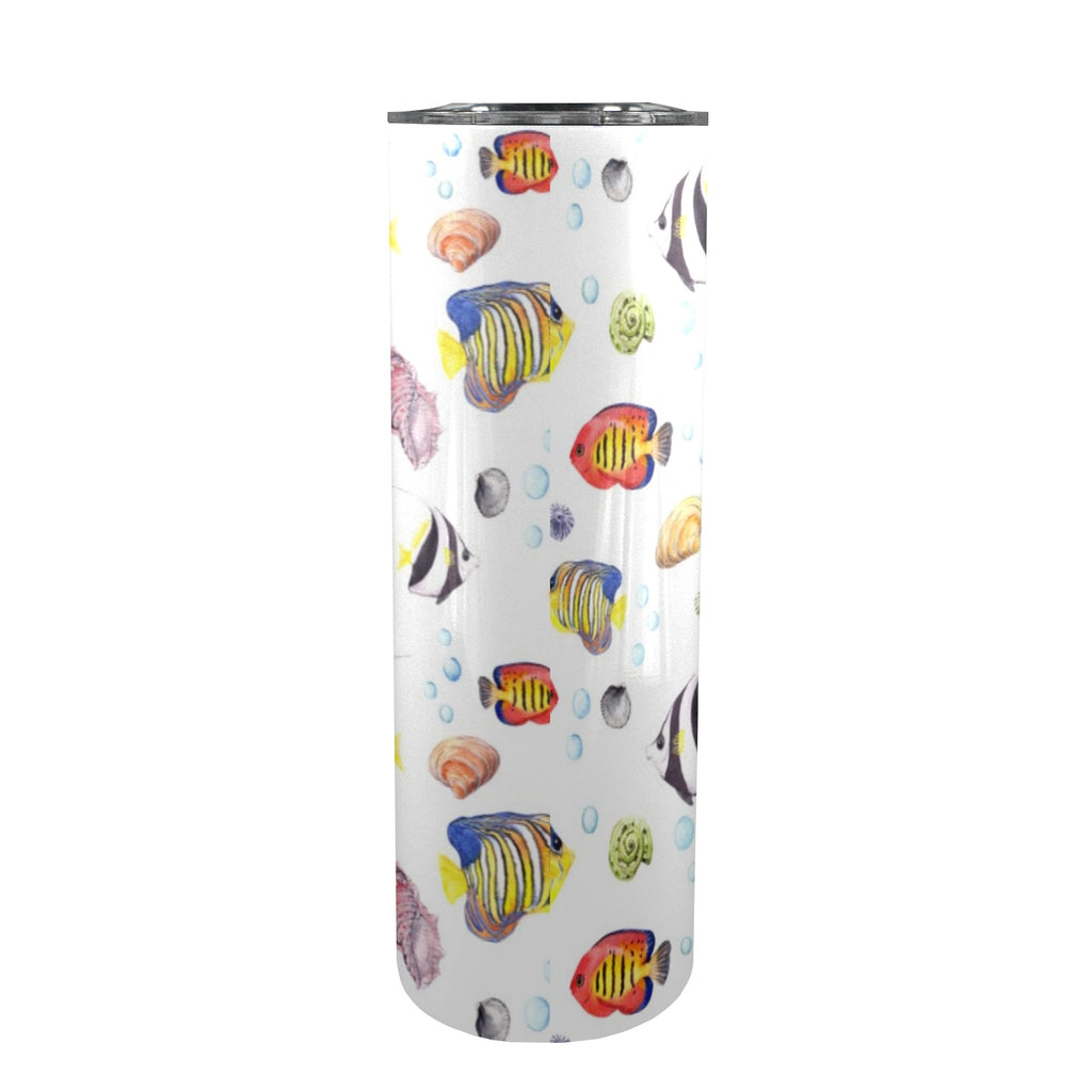 Tropical Fish 20oz Tall Skinny Tumbler with Lid and Straw