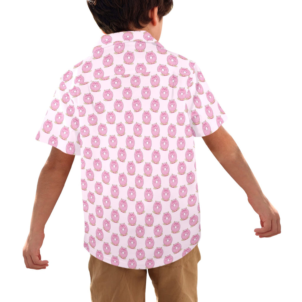 Cat Doughnuts Junior Kids Hawaiian Shirt